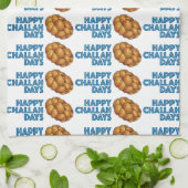 ハッピーチャラ日ハヌカー(ユダヤ教の祭り)ハヌッカブレッドローフ キッチンタオル (折り畳み)