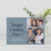 ハッピーチャラ日ハヌッカファミリーフォトホリデー シーズンカード (スタンド正面)