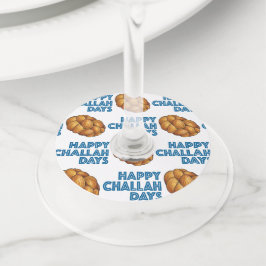 ハッピーチャラ日ハヌッカユダヤ系ホリデーパン ワイングラスタグ