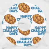 ハッピーチャラ日ハヌッカユダヤ系ホリデーパン ワイングラスタグ (正面)