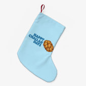 ハッピーチャラ日ブルーハヌカーハヌカー（ユダヤ教の祭り）パン スモールクリスマスストッキング (正面 (吊り時))