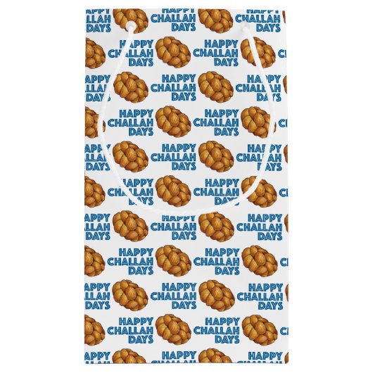 ハッピーチャラ日ユダヤ休日ブレッドローフ スモールペーパーバッグ (裏面)