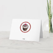 ハッピーチョコレートカップケーキデイ空白のグリーティングカード カード (裏面)