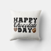ハッピーチョコレートデー、チョコレートラバーの喜び クッション (裏面)