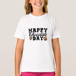ハッピーチョコレートデー、チョコレートラバーの喜び Tシャツ