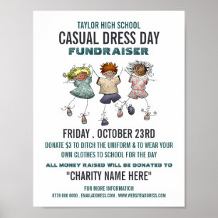 ハッピーチルドレンカジュアルズ、ドレスデイ資金調達者広告 ポスター