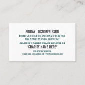 ハッピーチルドレンカジュアルズ、ドレスデイ資金集め 名刺 (裏面)