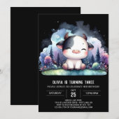 ハッピーチルドレンズカウー誕生日 招待状 (正面/裏面)