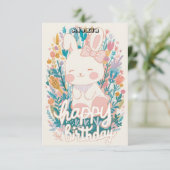 ハッピーチルドレンズバニーデジタル誕生日 カード (スタンド正面)