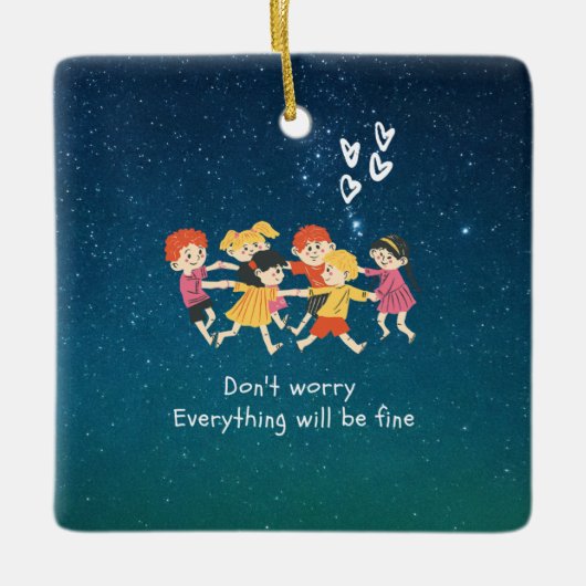 ハッピーチルドレン セラミックオーナメント (正面)