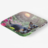 ハッピーチワワ誕生日 ペーパープレート (傾斜あり)