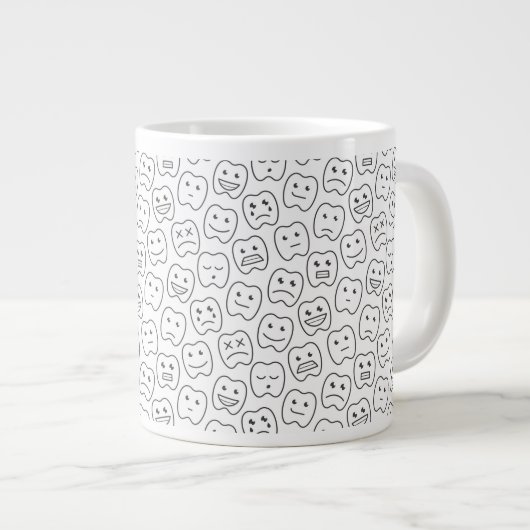 ハッピーティースパターン ジャンボコーヒーマグカップ (正面右)
