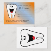 ハッピーティース歯科アポイントメントアラーム 予約カード (正面/裏面)