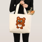 ハッピーテディベア ラージトートバッグ (正面(商品))