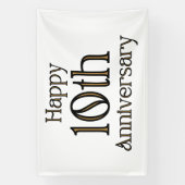 ハッピーテンテニバーサリー 4x6 ヴィニールバナー 横断幕 (縦)
