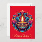 ハッピーディカラフルワリディヤフェスティバルオブライトレッド シーズンポストカード (正面/裏面)