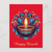 ハッピーディカラフルワリディヤフェスティバルオブライトレッド シーズンポストカード (正面)