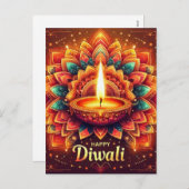 ハッピーディカラフルワリマンダラフェスティバルオブライト シーズンポストカード (正面/裏面)