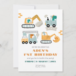 ハッピーディノパーティー1st誕生日 招待状