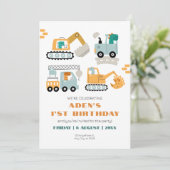 ハッピーディノパーティー1st誕生日 招待状 (スタンド正面)