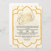 ハッピーディワリお祝い招待状 招待状 (正面/裏面)