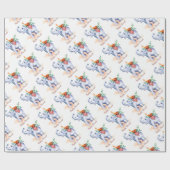 ハッピーディワリとディヤと象 ラッピングペーパー (フラット)