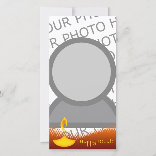 ハッピーディワリの写真カード (正面)