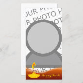 ハッピーディワリの写真カード (正面/裏面)