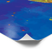 ハッピーディワリの手色彩の鮮やかでキャンドルを照らす ポスター (コーナー)