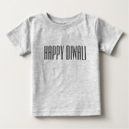 ハッピーディワリインエレガントフォント ベビーTシャツ