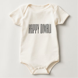 ハッピーディワリインエレガントフォント ベビーTシャツ