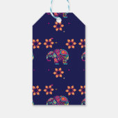 ハッピーディワリインドインディアンゾウ曼荼羅 ギフトタグ (裏面)