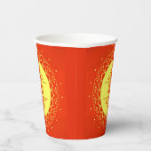 ハッピーディワリオレンジクリームマンダラモダン 紙コップ (右)