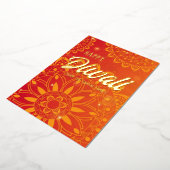 ハッピーディワリカラフルフォイルホリデーカード 箔シーズンカード (回転した状態)