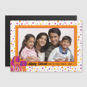 ハッピーディワリカラフルフォトランタン磁気カード (正面/裏面)