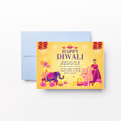 ハッピーディワリカードディワリ家族のグリーティングカード ノートカード