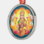 ハッピーディワリギフトアイディアヒンドゥー女神ラクシュミ メタルオーナメント (左)