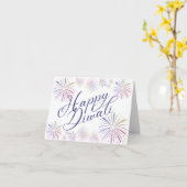 ハッピーディワリグリーティングカード カード (黄色い花)