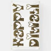 ハッピーディワリグリーティングキュートハートタイポグラフィ 横断幕 (縦)