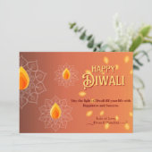 ハッピーディワリグリーティングライトランプオレンジ金ゴールド シーズンカード (スタンド正面)