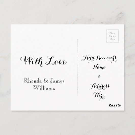 ハッピーディワリシャルボードタイポグラフィカスタムカード ポストカード (裏面)