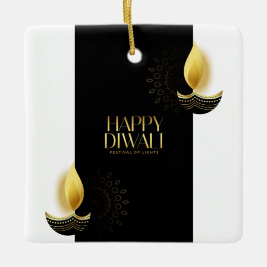 ハッピーディワリセラミックオーナメント セラミックオーナメント (正面)