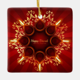 ハッピーディワリセラミックオーナメント セラミックオーナメント