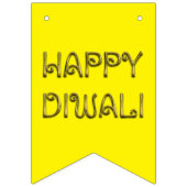 ハッピーディワリタイポグラフィカラフルレインボーバンティン バンティングフラッグ (第3の旗)