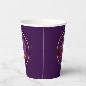 ハッピーディワリディヤキャンドルパープル金ゴールド 紙コップ (右)