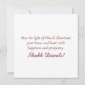 ハッピーディワリディヤフェスティバルの軽花火 シーズンカード (裏面)