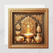 ハッピーディワリディヤフェスティバルオブライトフローラ金ゴールド シーズンカード (正面/裏面)