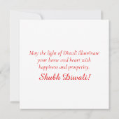 ハッピーディワリディヤフェスティバルオブライト金ゴールドレッド シーズンカード (裏面)