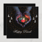 ハッピーディワリディヤマンダラフェスティバルオブライトブラック シーズンカード (正面/裏面)