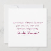 ハッピーディワリディヤマンダラフェスティバルオブライト シーズンカード (裏面)